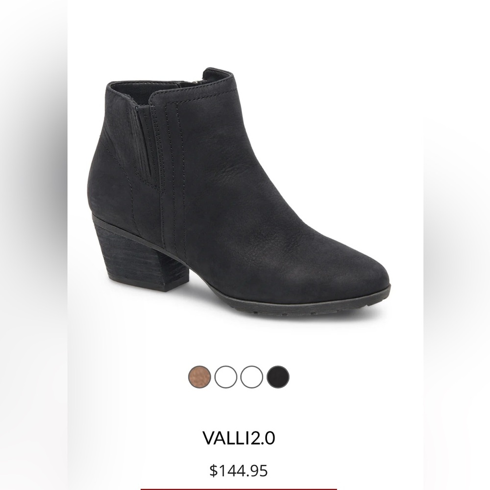 Black booties waterproof- low heel-  size 7.5